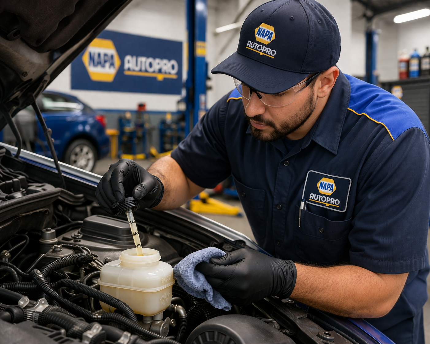 Brake fluid service and check at POCO NAPA AUTOPRO