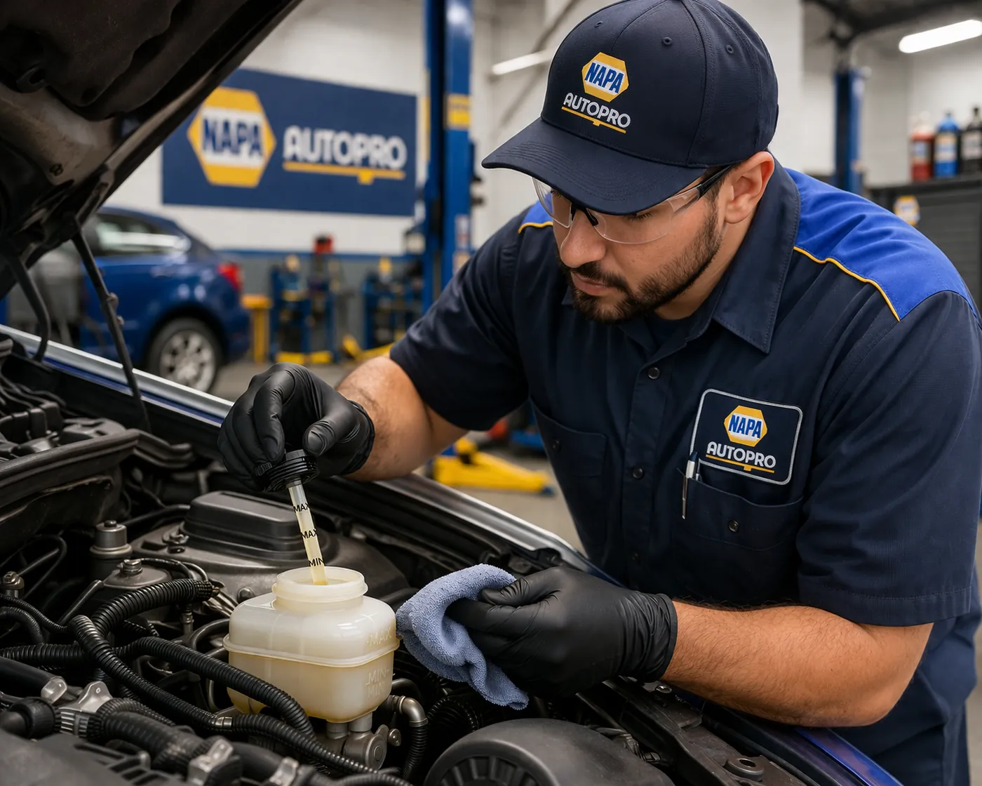 Brake fluid service and check at POCO NAPA AUTOPRO